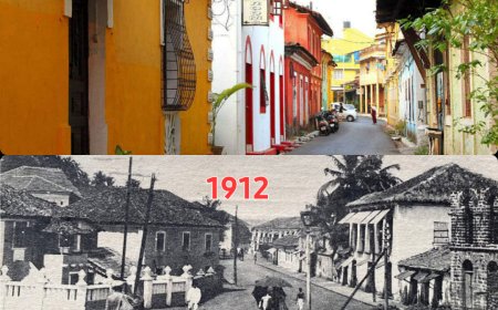 1912 photo of Rua Afonso de Albuquerque street in Panjim